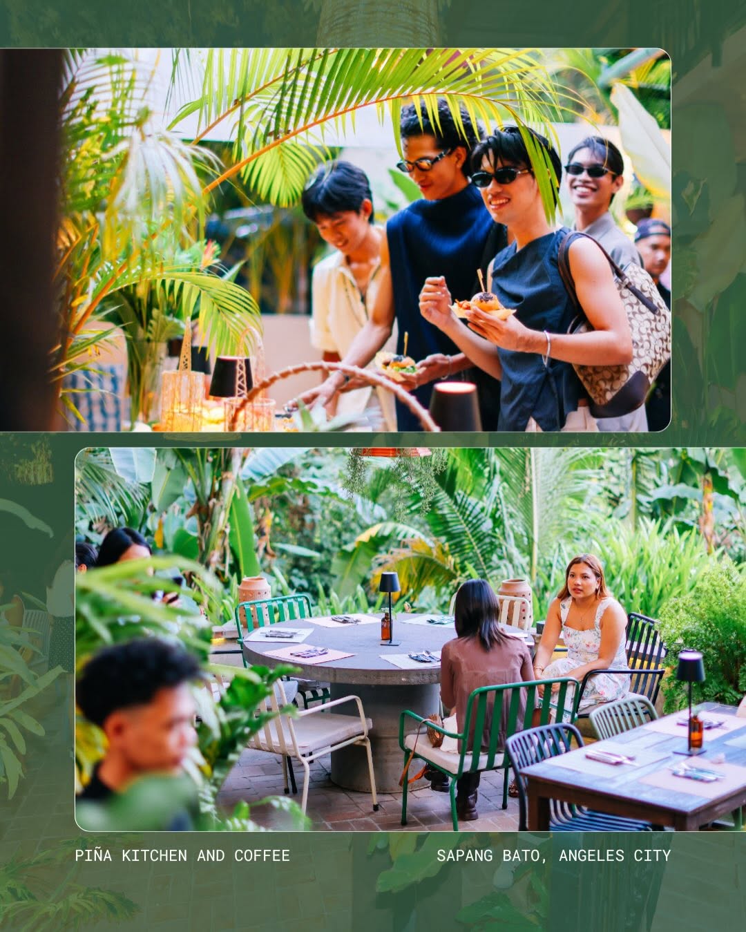 PIÑA special visit — garden scene